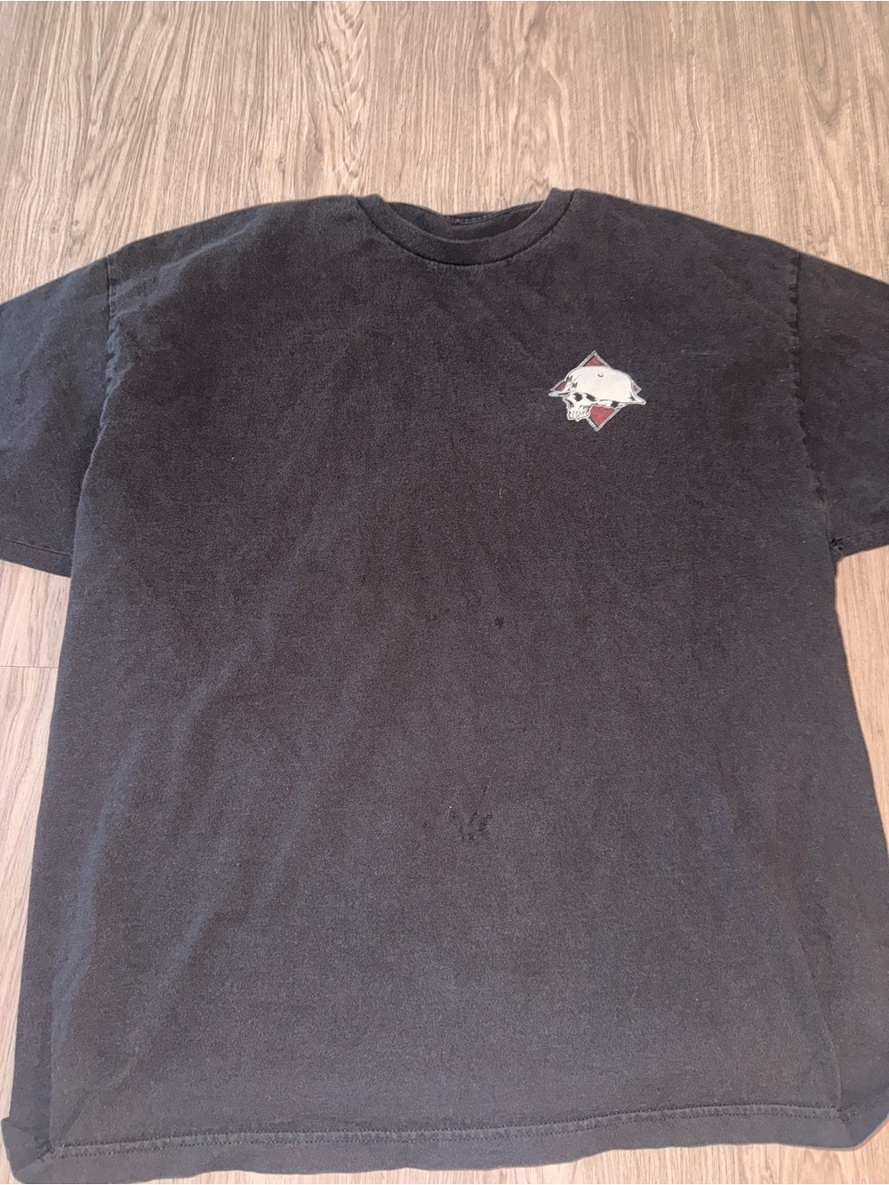 Metal Mulisha Black Short Sleeve Tee with Small Chest Skull Graphic